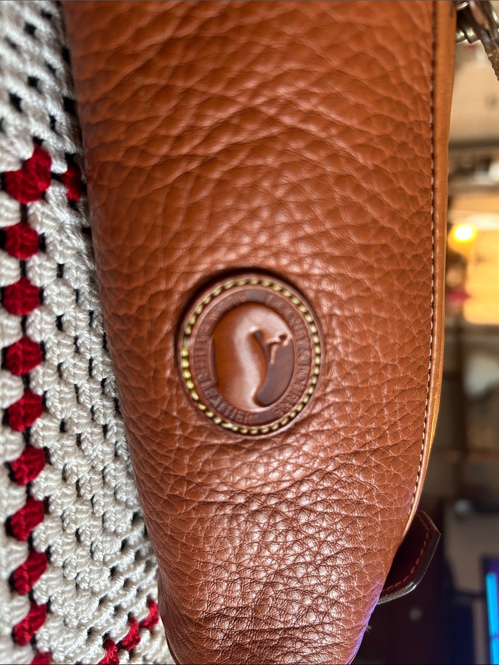 Dooney & Bourke Saddle Brown Pebble Leather Crossbody - Picture 3 of 8